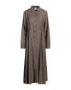 Weekend Max Mara Woman Midi Dress Khaki Size 0 Virgin Wool, Elastane