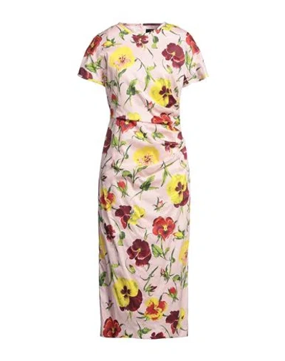 Weekend Max Mara Woman Midi Dress Pink Size 8 Cotton, Elastane