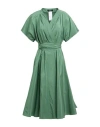 Weekend Max Mara Woman Midi Dress Sage Green Size 12 Polyester, Cotton