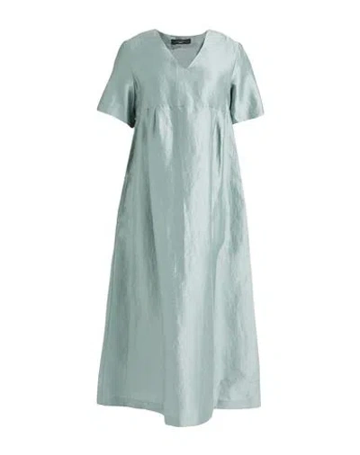 Weekend Max Mara Woman Midi Dress Sage Green Size 6 Linen, Silk | ModeSens