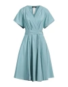 Weekend Max Mara Woman Midi Dress Sky Blue Size 2 Polyester, Cotton