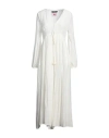 Weekend Max Mara Woman Midi Dress White Size 16 Viscose, Linen