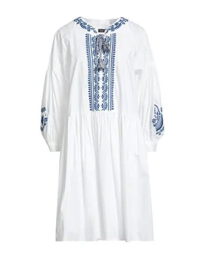 WEEKEND MAX MARA WEEKEND MAX MARA WOMAN MIDI DRESS WHITE SIZE 14 COTTON, VISCOSE