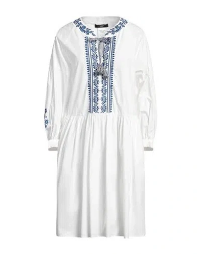 WEEKEND MAX MARA WEEKEND MAX MARA WOMAN MIDI DRESS WHITE SIZE 8 COTTON, VISCOSE