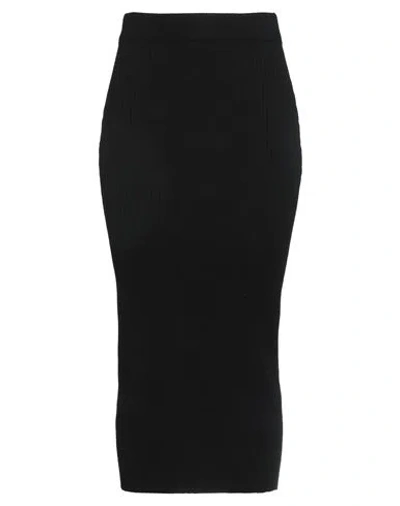 Weekend Max Mara Woman Midi Skirt Black Size Xxl Viscose, Polyester, Polyamide, Elastane