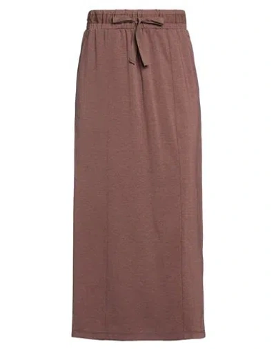 Weekend Max Mara Woman Midi Skirt Brown Size Xs Lyocell, Cotton, Polyester, Elastane In Burgundy
