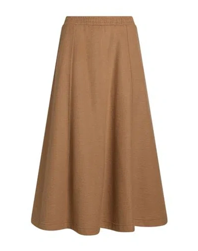Weekend Max Mara Woman Midi Skirt Camel Size L Polyester, Wool, Cotton, Viscose In Sand