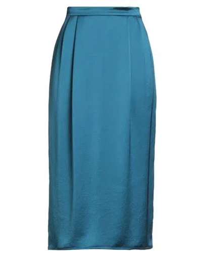 Weekend Max Mara Woman Midi Skirt Deep Teal Size 10 Polyester In Blue