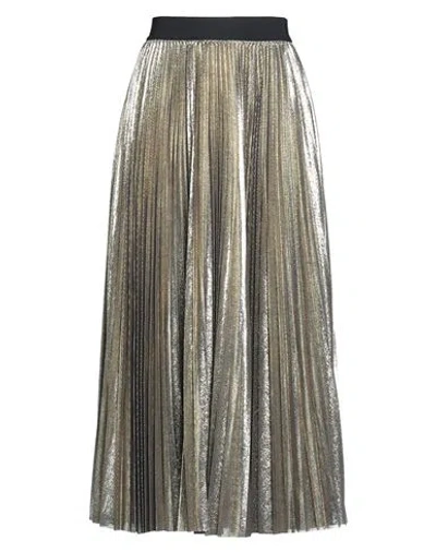 Weekend Max Mara Woman Midi Skirt Gold Size Xl Polyester