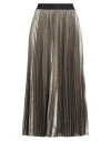 Weekend Max Mara Woman Midi Skirt Gold Size Xxl Polyester In Gray