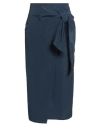 Weekend Max Mara Woman Midi Skirt Navy Size 4 Polyester, Cotton In Blue