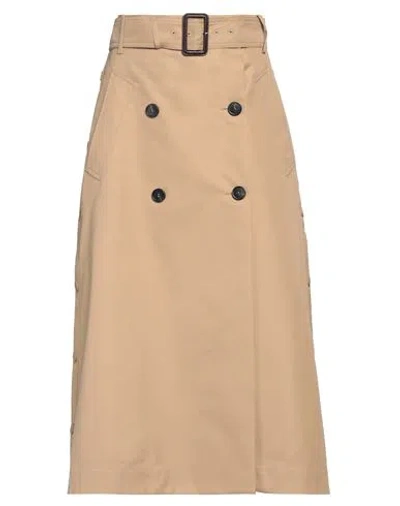 Weekend Max Mara Woman Midi Skirt Sand Size 6 Cotton, Polyester In Beige