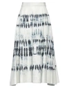 Weekend Max Mara Woman Midi Skirt Sky Blue Size 8 Cotton In Blue