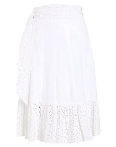 Weekend Max Mara Woman Midi Skirt White Size 12 Cotton