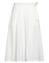 Weekend Max Mara Woman Midi Skirt White Size 6 Cotton