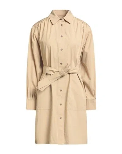 Weekend Max Mara Woman Mini Dress Beige Size 12 Cotton In Neutral
