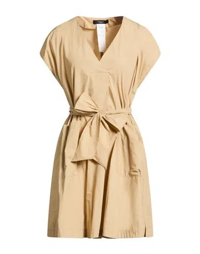 Weekend Max Mara Woman Mini Dress Beige Size 8 Cotton In Neutral