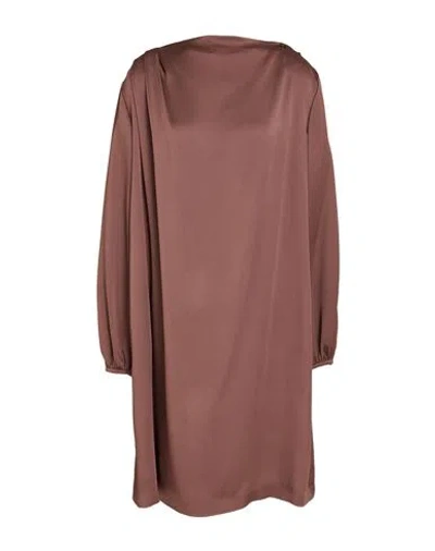 Weekend Max Mara Woman Mini Dress Brown Size 14 Acetate, Viscose