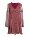 Weekend Max Mara Woman Mini Dress Burgundy Size 10 Silk In Red