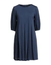 Weekend Max Mara Woman Mini Dress Midnight Blue Size L Cotton