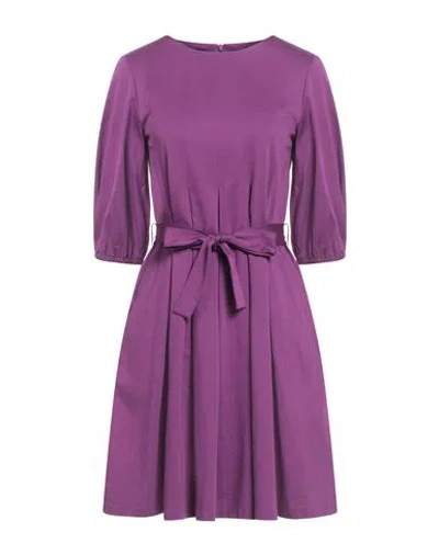 Weekend Max Mara Woman Mini Dress Purple Size Xl Cotton