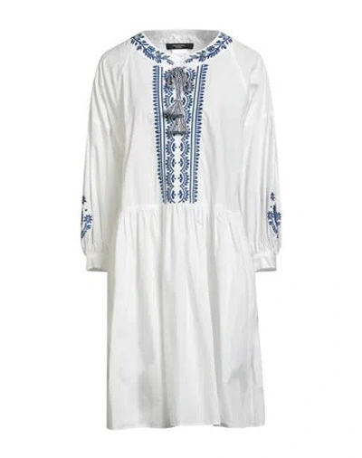 Weekend Max Mara Woman Mini Dress White Size 12 Cotton, Viscose
