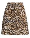 Weekend Max Mara Spotted Cotton Skirt In Beige