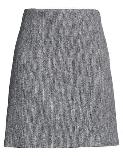 Weekend Max Mara Woman Mini Skirt Grey Size 2 Virgin Wool In Gray