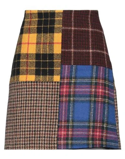 Weekend Max Mara Woman Mini Skirt Ocher Size 8 Virgin Wool, Polyester In Yellow