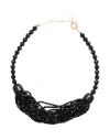 Weekend Max Mara Woman Necklace Black Size - Polyester Resin, Metal
