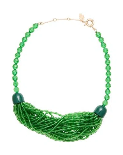 Weekend Max Mara Woman Necklace Green Size - Polyester Resin, Metal