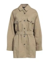 Weekend Max Mara Woman Overcoat & Trench Coat Beige Size 12 Cotton, Linen In Beige