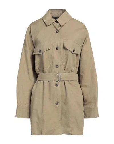 Weekend Max Mara Woman Overcoat & Trench Coat Beige Size 12 Cotton, Linen