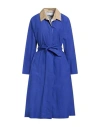 Weekend Max Mara Woman Overcoat & Trench Coat Bright Blue Size 6 Polyamide, Cotton In Blue