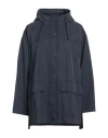 Weekend Max Mara Woman Overcoat & Trench Coat Navy Size 12 Cotton, Polyamide In Navy