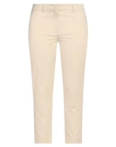 Weekend Max Mara Woman Pants Beige Size 14 Cotton, Elastane In Beige