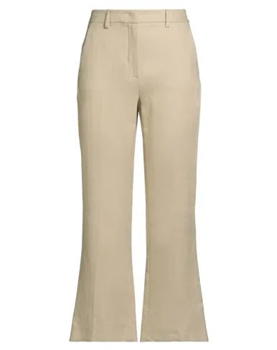 Weekend Max Mara Woman Pants Beige Size 14 Cotton, Linen In White