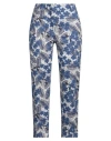 Weekend Max Mara Floral Printed Cropped Trousers In Blue