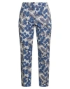 Weekend Max Mara Floral Printed Cropped Trousers In Blue