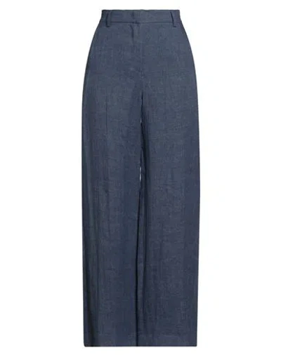 Weekend Max Mara Woman Pants Blue Size 6 Linen