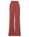 Weekend Max Mara Woman Pants Brick Size 12 Virgin Wool In Red