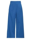 Weekend Max Mara Woman Pants Bright Blue Size 10 Cotton, Elastane In Blue