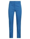 Weekend Max Mara Woman Pants Bright Blue Size 10 Cotton, Elastane