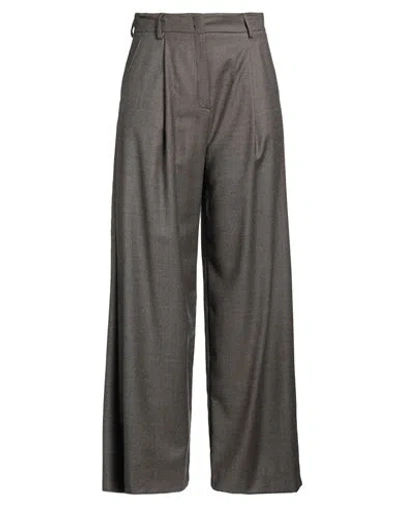 Weekend Max Mara Woman Pants Brown Size 12 Virgin Wool, Elastane