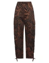 Weekend Max Mara Woman Pants Brown Size 12 Cotton In Brown