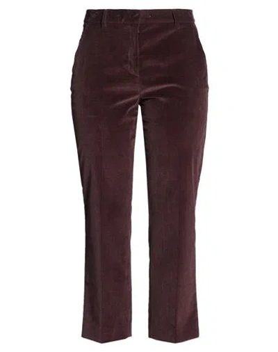 Weekend Max Mara Woman Pants Burgundy Size 14 Cotton, Elastane