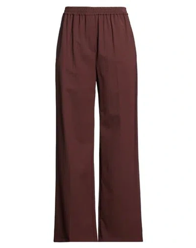 Weekend Max Mara Woman Pants Burgundy Size 14 Polyester, Virgin Wool, Elastane