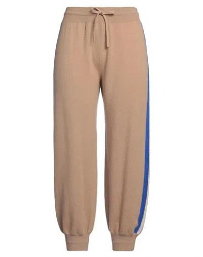 Weekend Max Mara Woman Pants Camel Size Xl Virgin Wool, Polyamide, Elastane In Beige