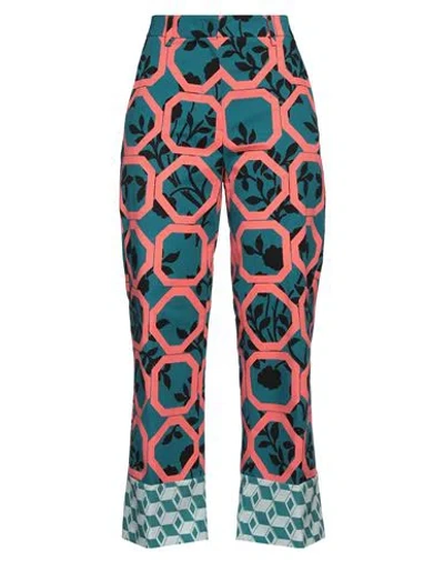 Weekend Max Mara Woman Pants Deep Teal Size 4 Cotton, Elastane In Green