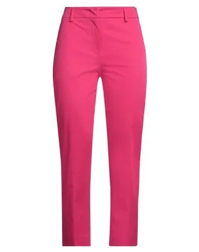 Weekend Max Mara Woman Pants Fuchsia Size 6 Cotton, Elastane In Red